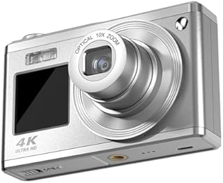 10X Optical Zoom Camera for Travel Photography, 6X Digital Zoom, 2.88in IPS Screen, 4K 60M, Auto Focus Vlogging With Built-in Fill Light for Adults