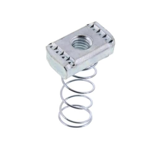 Strut Spring Nut 3/8" Strut Channel Nut for 3/8" Thread Rod or Bolts Long Spring Cut to Size (100)