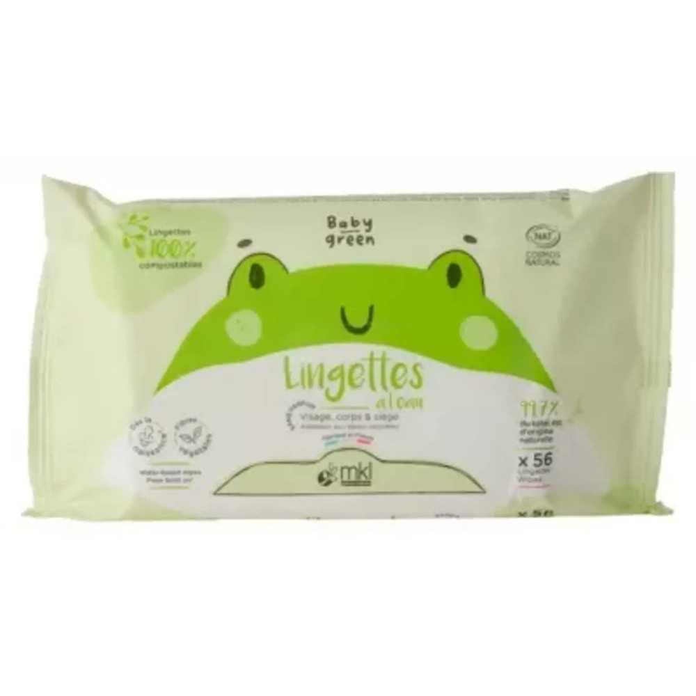 MKL Green Nature Baby Green Water Wipes Organic 56 Wipes