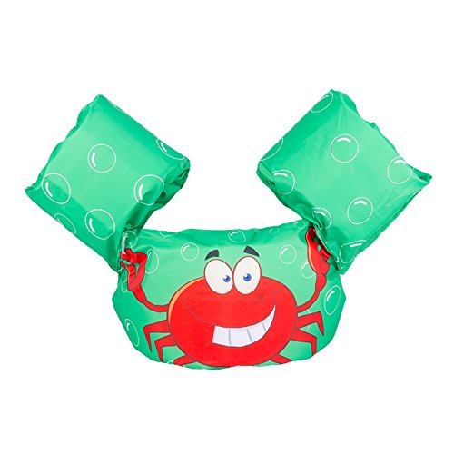 QHUI Life Vest for Kids Water Sports Life Jacket Children Learning Swimming Snorkeling Buoyancy Vest Swim Trainer PFD (Crab Print)