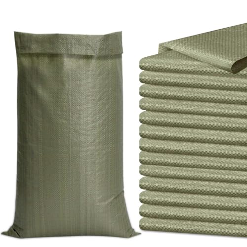 15 Piezas Sacos para Escombros,Sacos Escombros Obra,Saco Rafia,Sacos Jardin 70x113 cm,Saco Tierra Jardin Bolsas de Basura para Basura Jardín Almacenamiento y Protección Contra Inundaciones