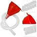 Sandfren Car Fuel Funnel with Long Hose, Flexible Wide-Mouth Vehicle Engine Oil Gas Funnel, Automotive Gasoline Diesel Transmission Change Accessories, Universal for SUV Sedan Pickup