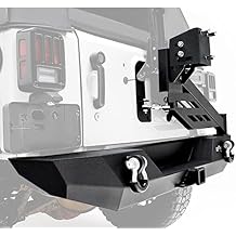 EAG المصد الخلفي مع وصلة حامل الإطارات 2 & quot؛ Hitch Receiver Offroad Fit for 2007-2018 Wrangler JK