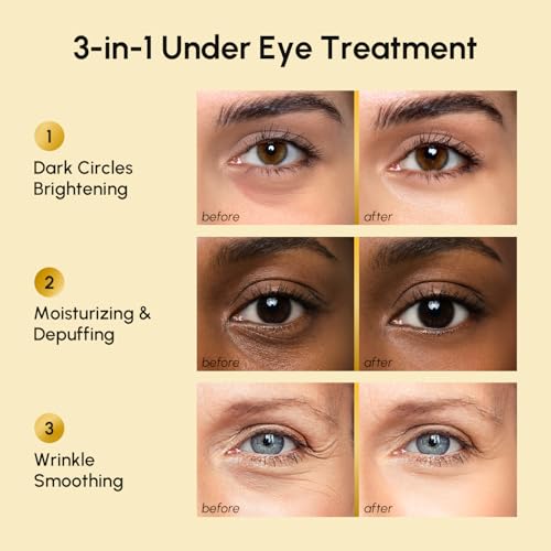Image of MAREE 24K Gold Under Eye Gels for Puffiness - Collagen & Hyaluronic Acid