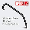 dancemoon JustHang Shower Squeegee for Glass Doors, All-in-One Piece Silicone Squeegee with Built-in Hook for Bathroom, Window, Mirror, Tile Wall, Car, Streak-Free Bathroom Cleaner Tool,10 Inch Black