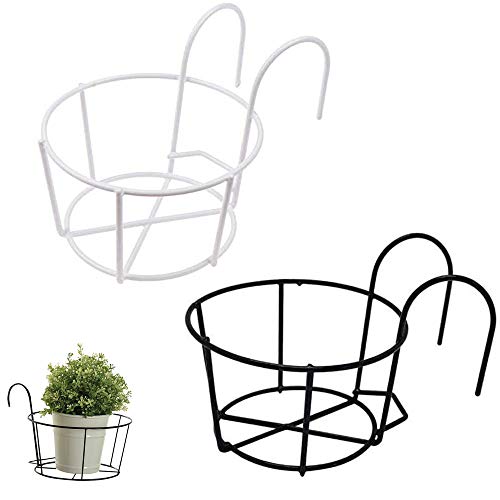 2 Stücke Runder Blumentopfhalter Des Balkons, Geländer Pflanzgefäße...