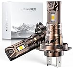 WAIXINGREN H7 Led Headlight Bulb - 32000LM 6500K Brighter, 100W Headlight Bulb Led with Fan, 1:1 Size, IP68 Waterproof, Plug and Play Easy Installation, Pack of 2 (H7)