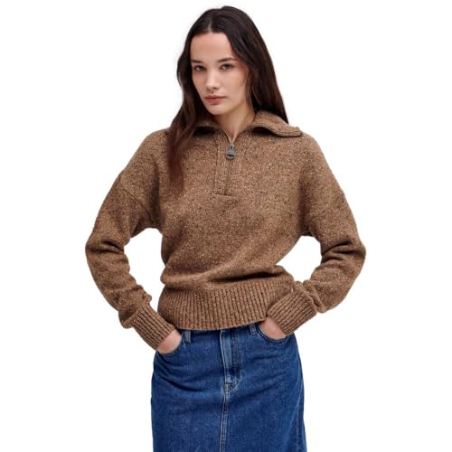 Barbour Women's Lavensdale Half-Zip Jumper, Honey