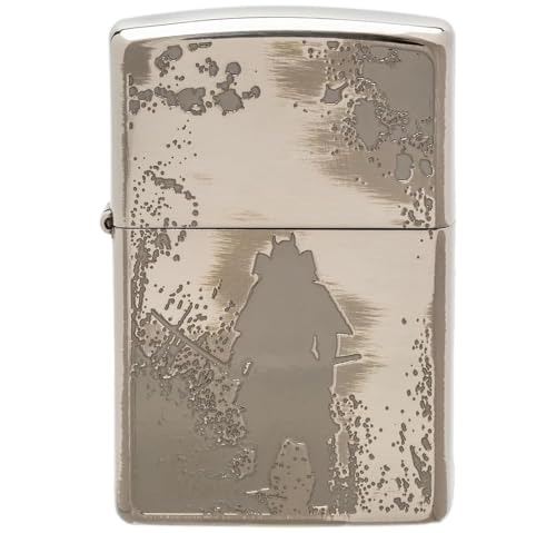 Encendedor Zippo Aceite Vintage con Grabado Samurai