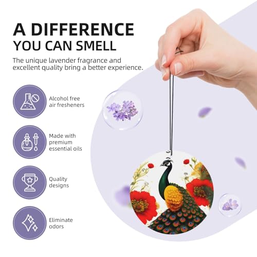 Hojas perfumadas Peacock red flower para auto y ambiente miniatura 5