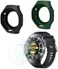 Compatible con Huawei Watch GT 6 Pro 46mm Protector de pantalla y fundas | Película protectora de vidrio templado HD ultra y funda de silicona con marco suave, no para GT6 46mm (paquete de 3+2) 2
