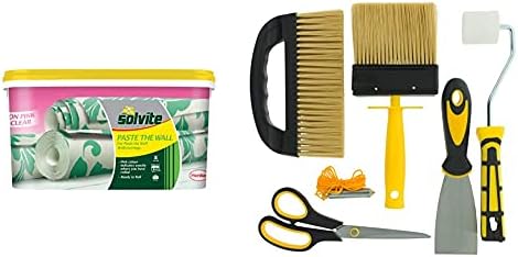 Solvite 2029437 Paste the Wall Wallcoverings Adhesive, Ready Mixed Wallpaper Paste , 3-Roll Bucket, Pink