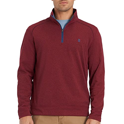 Jersey face 1/4 zip top pour homme col montant chiné taille L