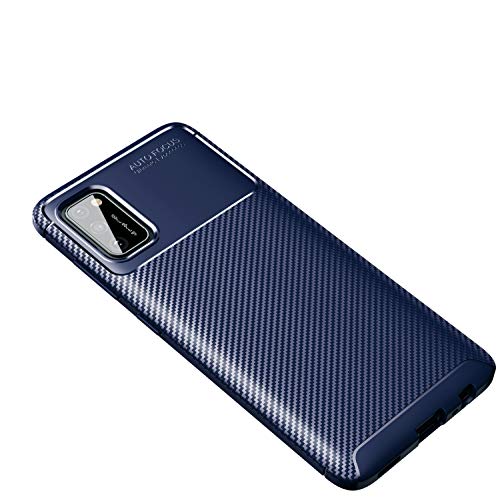 Samsung Galaxy A02s Case, Cruzerlite Carbon Fiber Texture Design Cover Anti-Scratch Shock Absorption Case for Samsung Galaxy A02s (2021) (Carbon Blue)