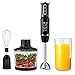 Produktbild Stabmixer, 750 Watt 4-in-1 Elektro-Multifunktions-Stabmixer Zubehör-Set mit Schneebesen, 500 ml Zerhackerschale und 600 ml Behälter für Babynahrung, Shakes, Smoothies, Saucen, Suppen und Mehr