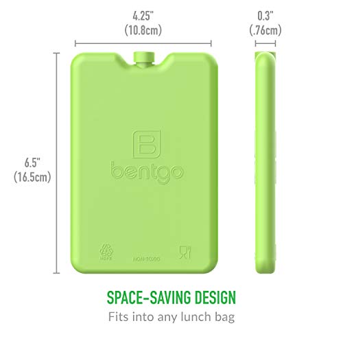 Bentgo Ice Lunch Chillers - Ultra-Thin Ice Packs Perfect For Everyday Use In Lunch Bags, Lunch Boxes And Coolers - 4 Pack (Green) #TOP5