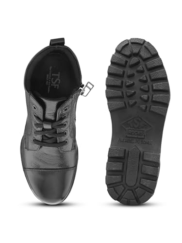 Image of TSF 768 BLACK UNIFORM BOOT WITH ZIP FOR MEN's(768 NEW)