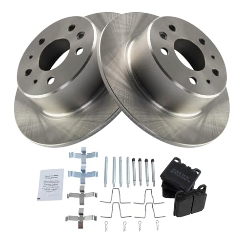 Image of TRQ Rear Brake Rotor And Semi Metallic Pad Pair Kit 1154200072
