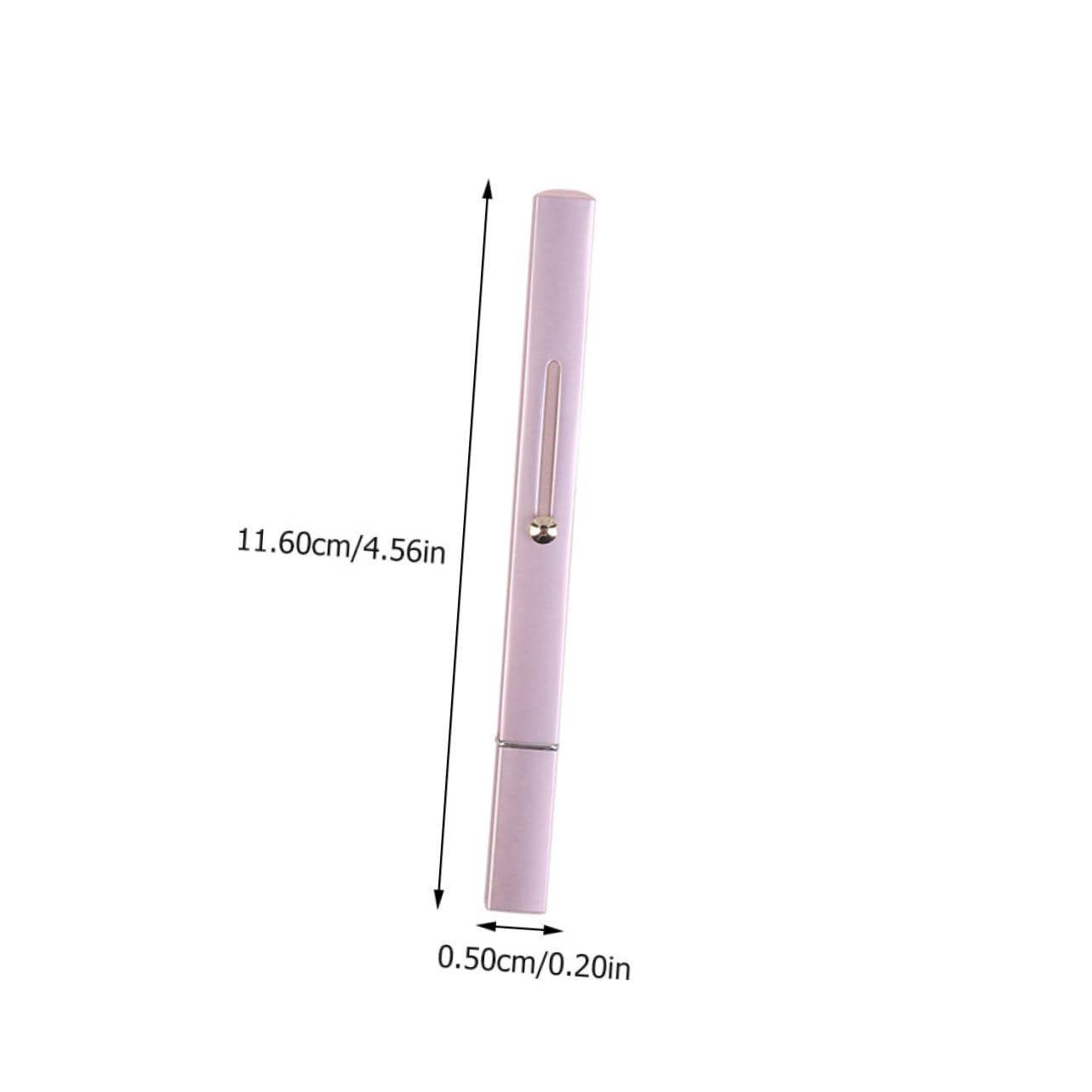 1pc Aluminum Handle Double-ended Concealer Brush Multi-purpose Makeup Brush Smooth Handle for Daily and Professional Use