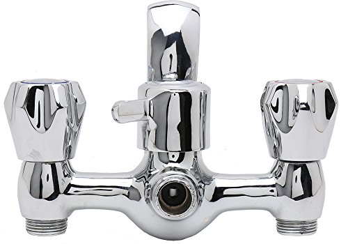 Image of L&K Brass Wall Mixer - Silver