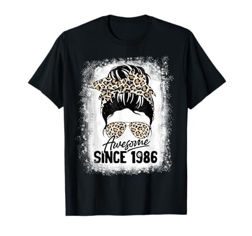 36 Years Old Awesome Since 1986 Leopard 36th Birthday T-Shirt 36 Years Old Awesome Since 1986 Leopard 36th Birthday T-Shirt