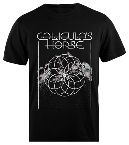 Photo de TAMBOOTEE Caligulas Horse T-Shirt Noir pour Hommes, Coupe Simple, Chemise Masculine