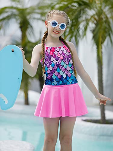 Girls Swimsuits Size 7 8 Mermaid Bathing Suit Adjustable Strap Tankini Swimwear Quick Dry Hawaii Vacation #TOP2