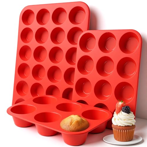 Oqqlin 3-Piece Muffin Pan Set