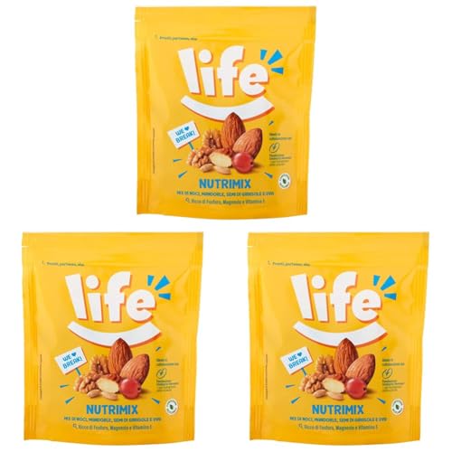 Life Nutrimix Break, Mix Frutta Secca, Ideato Con Fondazione Umberto Veronesi, Snack Frutta Disidratata E Semi, Mix Di Mandorle, Cranberries, Nocciole, Semi Di Girasole E Semi Di Zucca, 90 Grammi