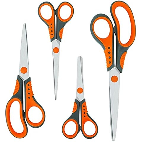 CCR Schere,Scheren Set,Weicher Griff,Bastelschere,Geeignet für Zuhause,Büro und Schule,4er-Set Cover
