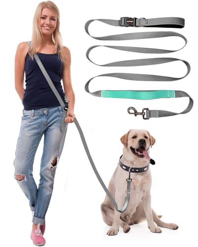 WANFIRE Freihandleinen für Hunde, Hundeleine für Mittelgroße Hund,Joggingleine Hunde Zum Gehen Joggen Laufen Training Dog Leash. (1.5-2.7m)