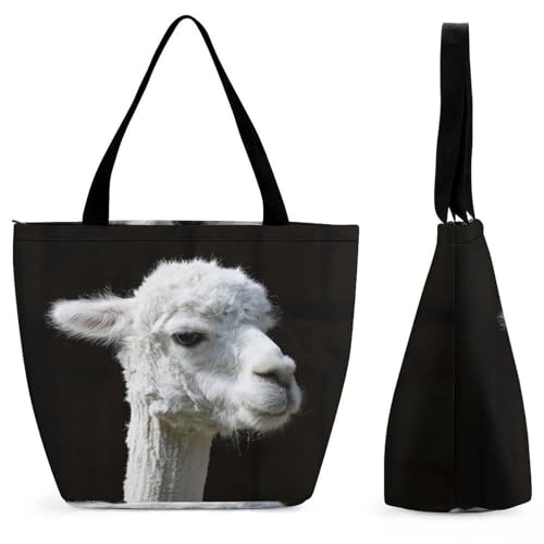 Sac à main pour femme alpaga blanc finitions soignées grand sac voyage