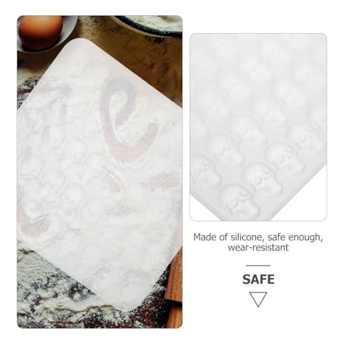 Molde silicón calavera 40 cavidades para hornear miniatura 4