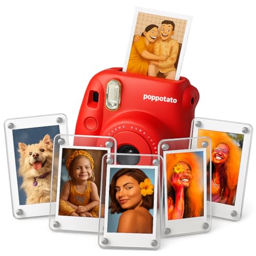 Image of Fridge Magnet Photo Frame | 3.5x2.5 Inch | Magnetic Acrylic Mini Frames for Instant Prints | Customizable Gift | Clear Double Sided Frame - Set of 15
