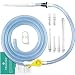 Enema Tubing Replacement Pack for Bucket and Silicone Bag - Includes Clamp, Stopcock, 4 Nozzles, Single-Way Valve, and 6ft Tube by Mikacare