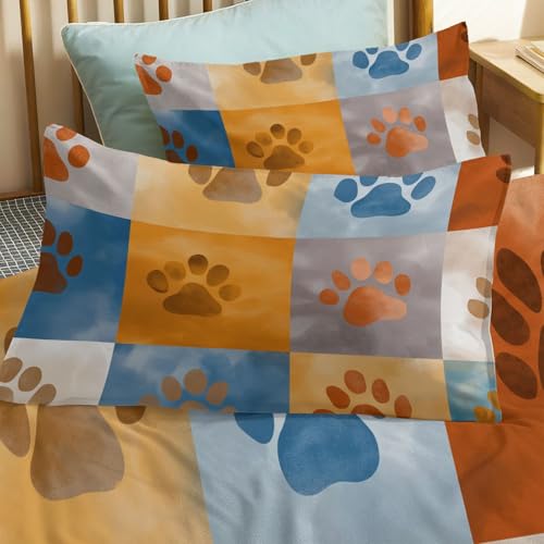 Housse de couette 140x200 multicolore blocs de couleurs lit