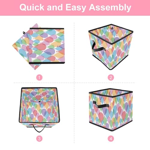 Placard ordonné grâce au cube de rangement pliable tissu montgolfière