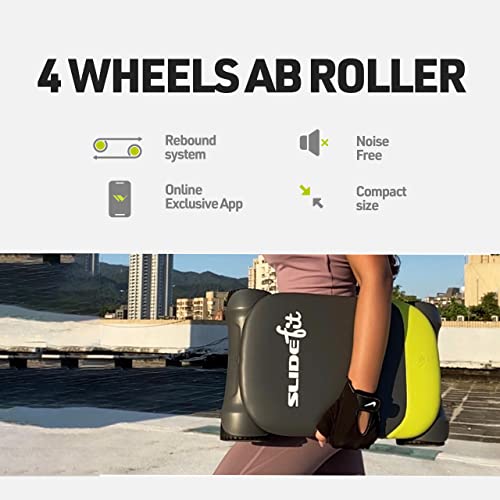 Wonder Core Slide Fit : Ab Roller- Exercise Machine- Core Training At Home Workout - Fitness Games - Ab Wheel Roller For Home Gym- Personal Training App- Home Skateboard Workout (Green) #TOP1