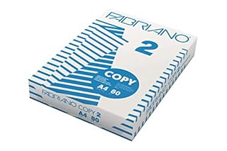 Fabriano Carta per Fotocopie Copy 2, Formato A4, 80 gr, Confezione da 5 risme da 500 Fogli