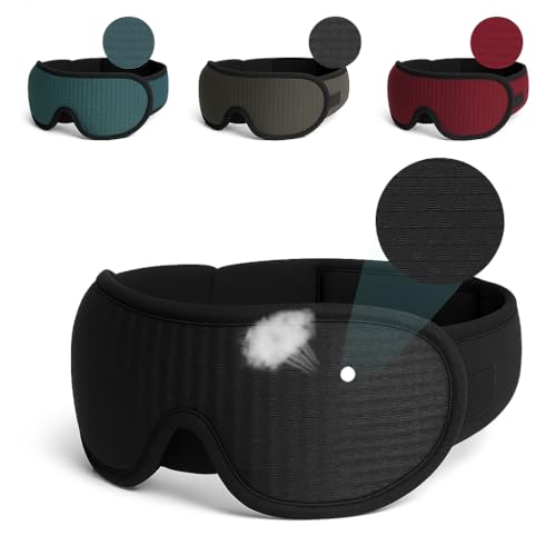 Máscara para dormir 3d confortável que bloqueia 100% luz com espu...