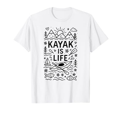Doodle-fun, Ottima Barca da canoa Kayak Accessori idea regalo come compleanno per gli atleti o per la pesca sportiva, Packraft-Kayak, pesca -Kayak.