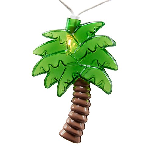 Palm Tree Patio String Lights - Summer Beach Themed Party Decorations, Tropical Indoor Fun Lights, Birthday Decorations (1 Pack of 10 Palm Trees)