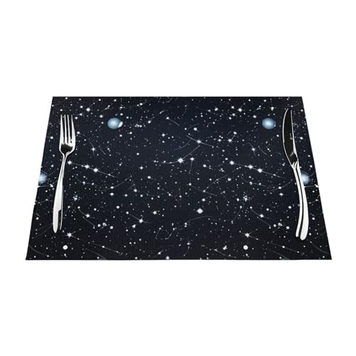 Lot de 6 sets de table antidérapants résistants chaleur lavables