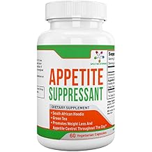 Appetite Suppressant 60 Capsules - S. African Hoodia and Green Tea Extract Control Appetite, Increase Energy and Promote Weight Loss, Made in USA