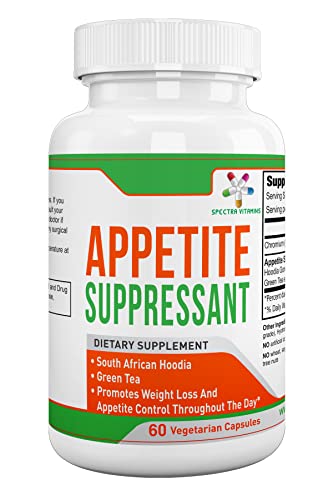 Appetite Suppressant 60 Capsules - S. African Hoodia and Green Tea Extract Control Appetite Increase Energy and Promote Weight Loss Made in USA