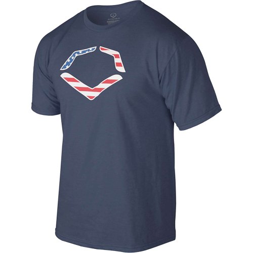 EvoShield USA Logo Evocotton T-Shirt - Navy-L