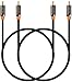 FosPower (10FT - 2 Pack) Digital Audio Coaxial Cable [24K Gold Plated Connectors] Premium S/PDIF RCA Male to RCA Male for Home Theater, HDTV, Subwoofer, Hi-Fi Systems