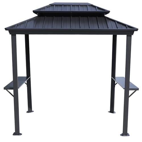 Kozyard 6' x 8' BBQ Hardtop Grill Gazebo, Outdoor Grill...