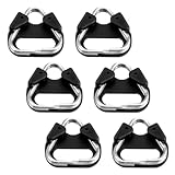 JIEYAO 6Pcs Stainless Steel Triangle Split Rings, Camera Strap Hook Lug Ring with Plastic Cap Compatible Camera Strap Adapter Hook Lug Ring for Cameras Shoulder Strap Lanyard Belt