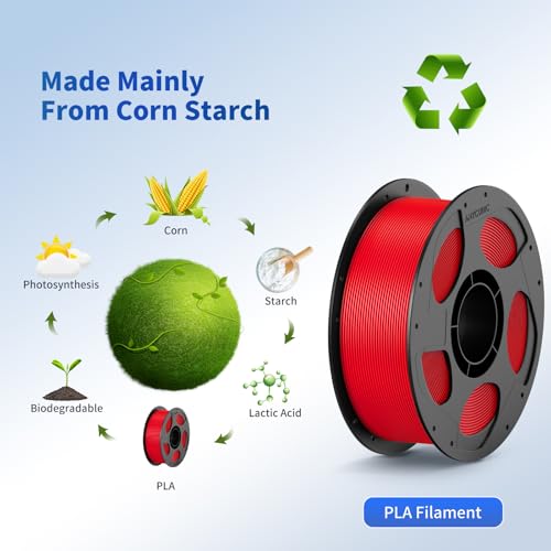Image of ANYCUBIC PLA Filament 1.75mm Bundle, 3D Printer Filament 1.75mm Dimensional Accuracy + /- 0.02mm, 1KG Reusable Spool, Black, White, Red, Blue, Yellow, Orange, 6KG in Total